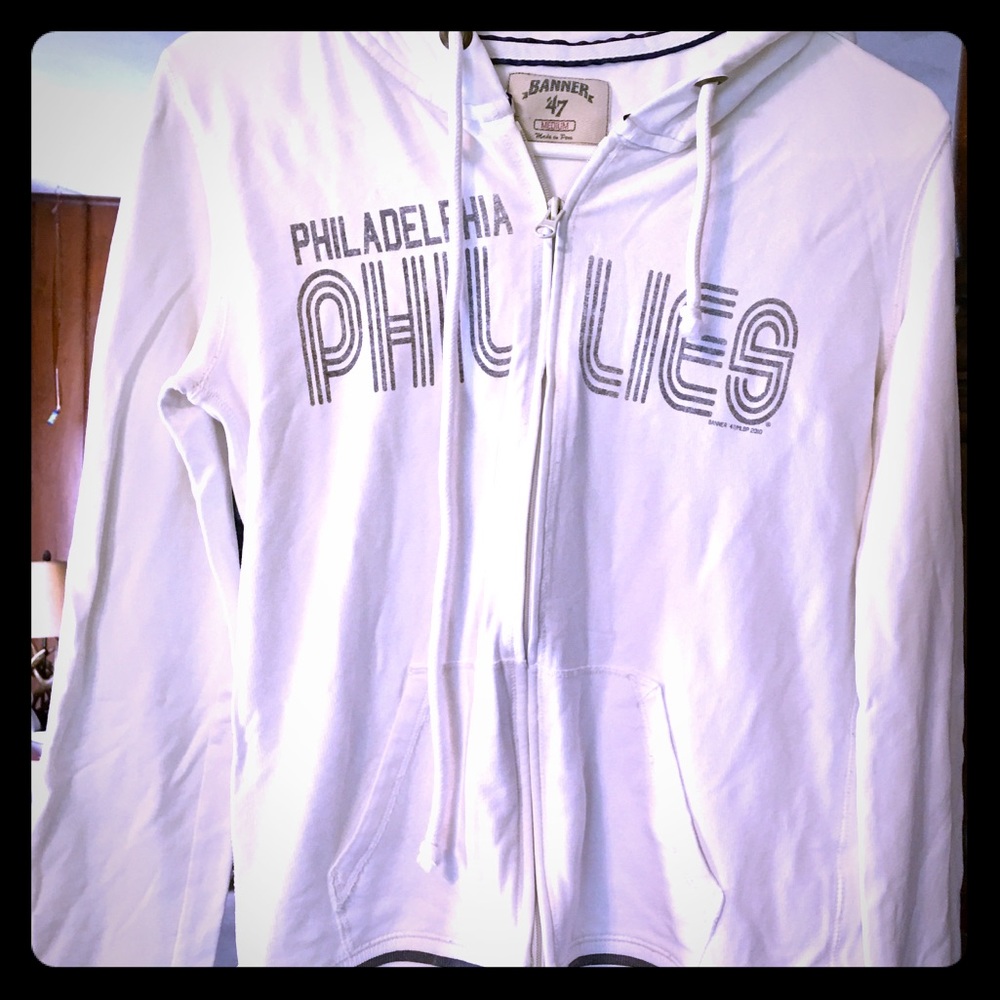 Phillies hooded zip up sweatshirt